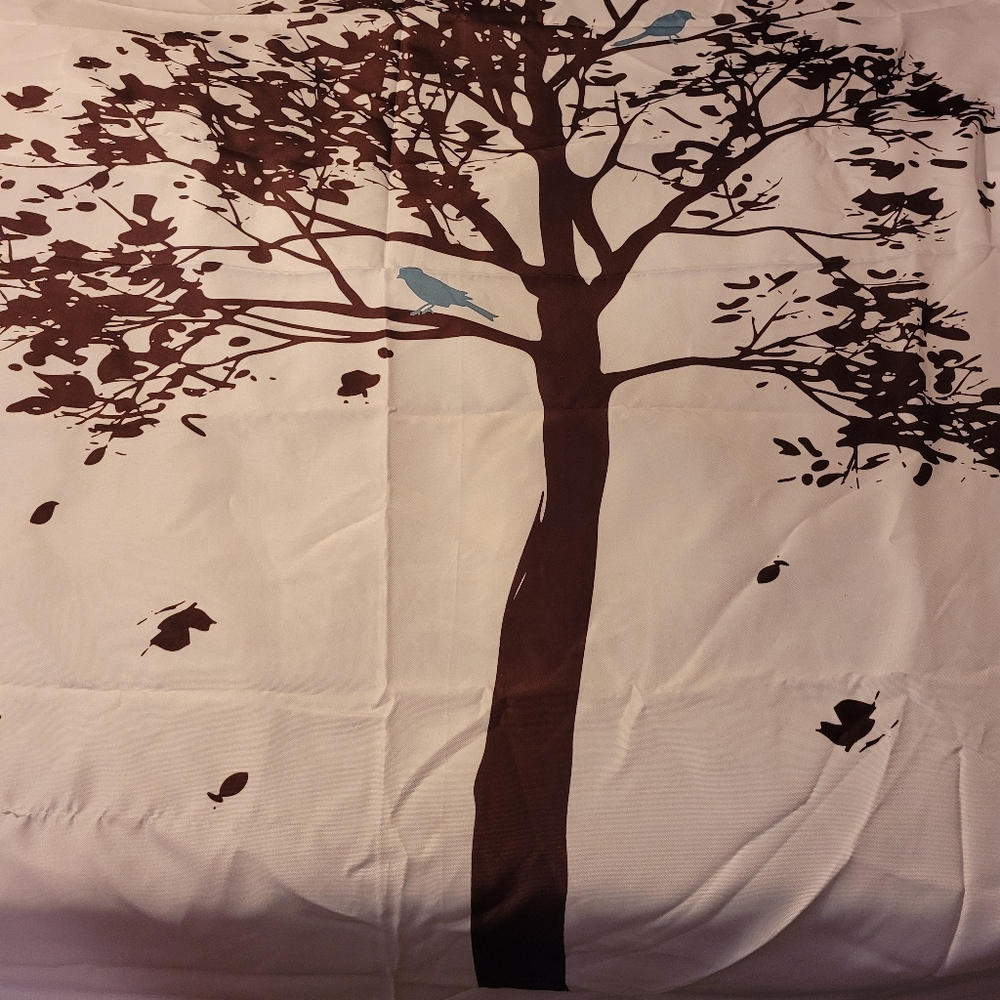 Cloth shower curtain